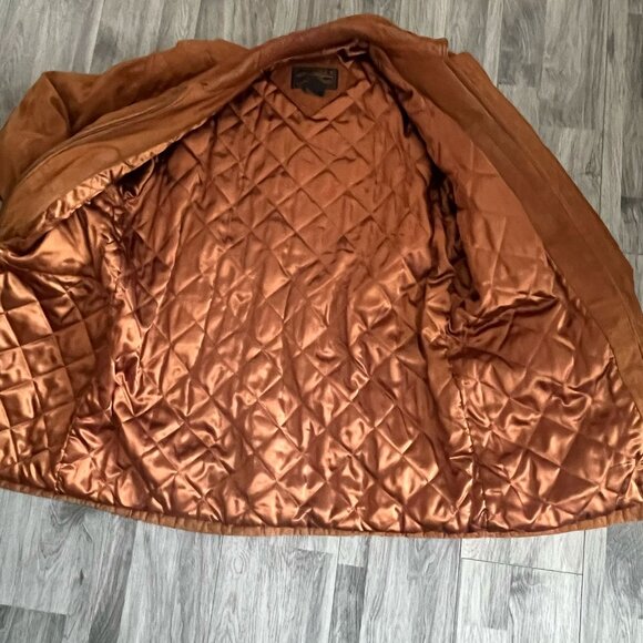 Vintage Eddie Bauer Leather Hunting Jacket Coat - Picture 6 of 10